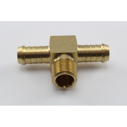 TUBEFIT - BRASS MALE BRANCH TEE 1/2" HOSE x 3/8" BSP ( P12-0806 )