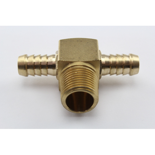 TUBEFIT - BRASS MALE BRANCH TEE 1/2" HOSE x 1/2" BSP ( P12-0808 )