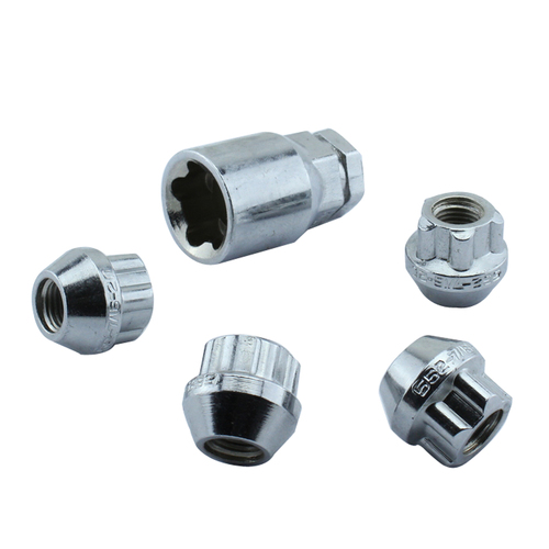 Nice P1Lock Chrome Lock Nut Set Open End 7/16" Thread for Holden Torana LH LX