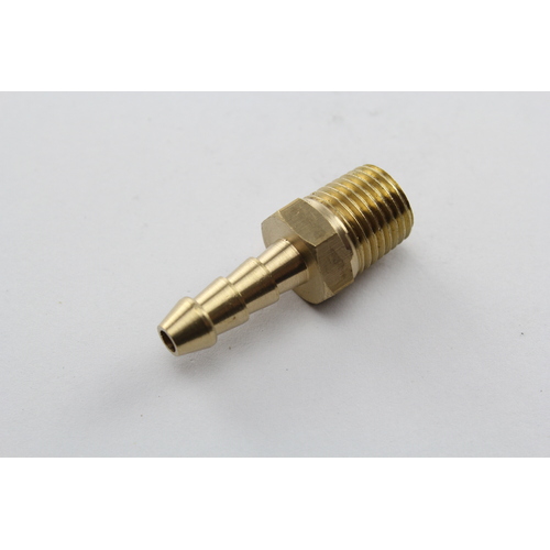 BRASS MALE TAILPIECE 1/4" HOSE END / 1/4" BSP THREAD ( P3-0404 )