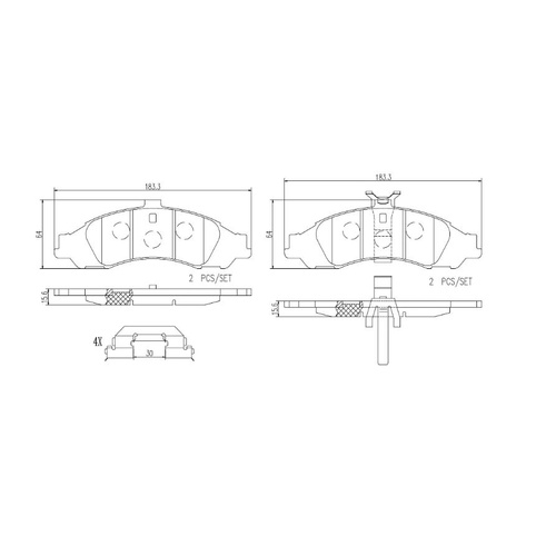 Brembo P99013N Ceramic Front Brake Pads for Holden Commodore VT VX VY VZ