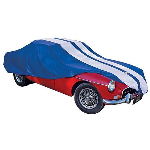 Show Room Car Cover Blue White Stripes X Large Velvet Indoor Use PC40170XL-BL-W