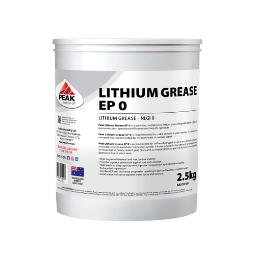 PEAK EP 0 LITHIUM GREASE 2.5k PKGX0LEP02.5
