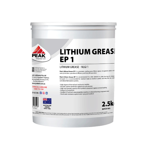 PEAK EP 1 LITHIUM GREASE 2.5k PKGX1LEP02.5