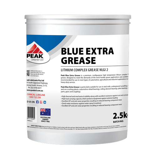 Peak Blue Extra EP2 Grease 2.5K PKGXBE02.5