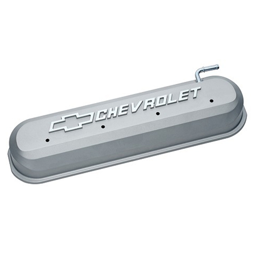 Proform PR141-263 Cast Alloy Valve Covers Gray Raised Logo Chev LS Series V8