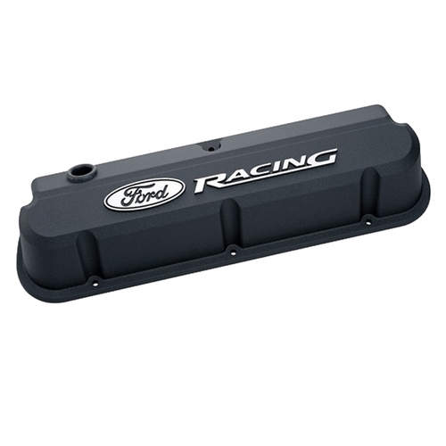 Proform Alloy Rocker Covers Black with Logo Ford Windsor V8 1962-2001 PR302-135