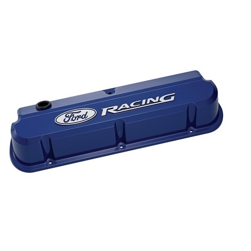 PROFORM ALLOY VALVE COVERS BLUE RAISED LOGO FORD WINDSOR 289 302 351 V8 1962-01