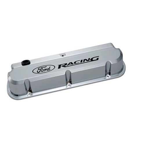 PROFORM ALUMINIUM VALVE COVERS CHROME RAISED LOGO FOR FORD WINDSOR V8 1962-2001