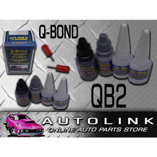 Q Bond QB2 Professional Plastic Weld Repair Kit Ultra Strong Black Grey Colours
