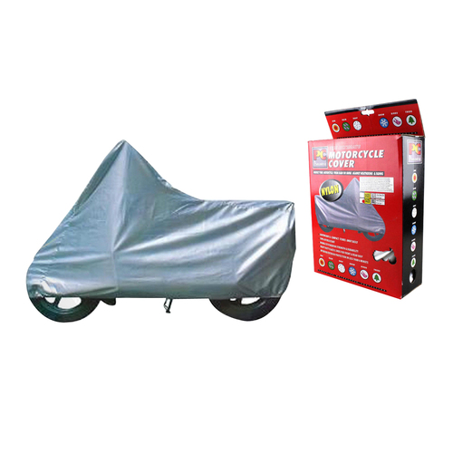MOTOR BIKE COVER - XLARGE NYLON COMBO MATERIAL WATERPROOF 246cm x 105cm x 127cm
