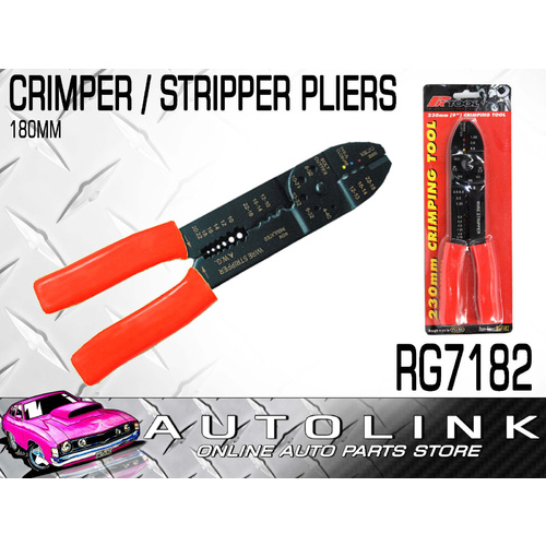 ELECTRICAL CRIMPER / STRIPPER PLIERS 180MM (7”) INSULATED & NON-INSULATED