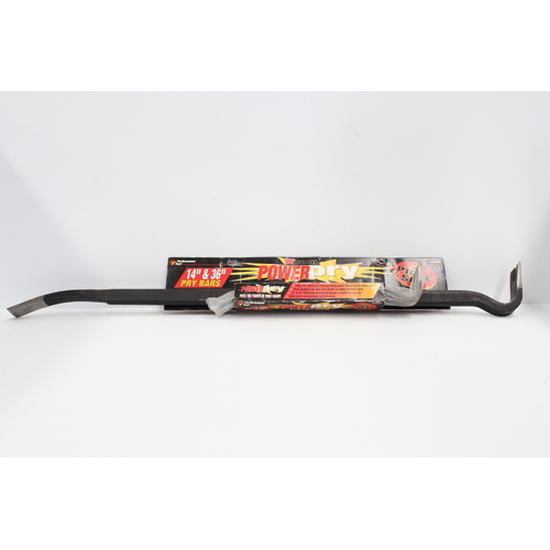 2 PIECE WRECKING BAR SET 300mm (14") 900mm (36") - PRY BAR & CLAW ENDS RG7308