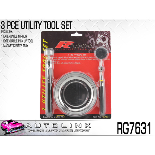 PROKIT RG7631 3 PCS TOOL SET TELESPOPIC PICKUP TOOL + MIRROR & STEEL MAGNET TRAY