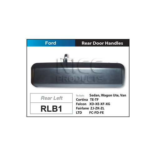 NICE RLB1 DOOR HANDLE BLACK LEFT HAND REAR FOR FORD FALCON XD XE XF