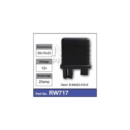 Nice RW717 Relay 12V 4 Pin 20 Amp 8-94423-314-0