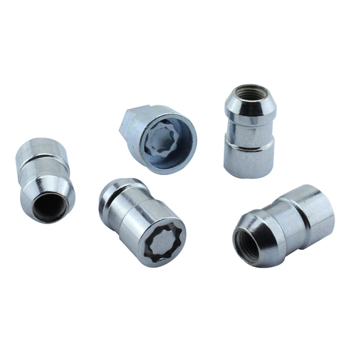 Nice S2Lock Heavy Duty Chrome Steel Wheel Lock Nut Set 1/2" Tapered Type w/ Key