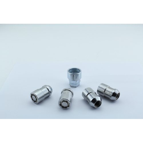 LOCK NUT SET 12 x 1.5mm TAPERED CHROME FOR 4WD SUV ALLOY STEEL WHEEL RIM 