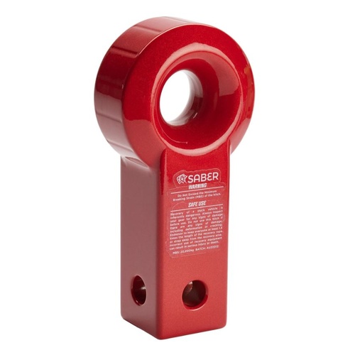 Saber OffRoad SBR-RFRH3R 20,000kg Red Aluminium Recovery Tow Hitch Fits 50mm 2"
