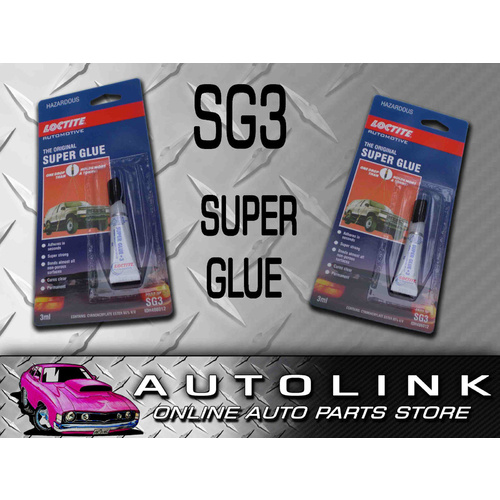 LOCTITE SG3 SUPER GLUE THE ORIGINAL CURES IN SECONDS VERY STRONG HOLDS 1 TONNE
