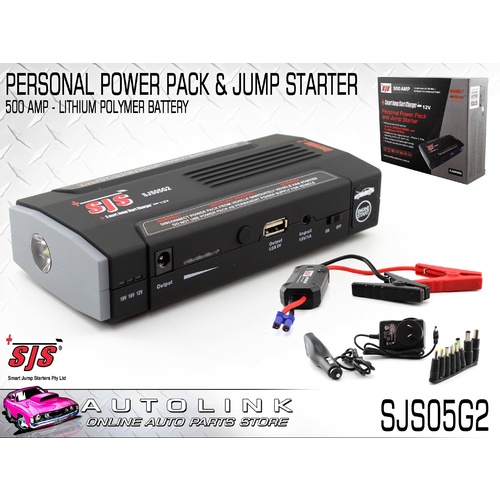 SJS SMART START CHARGER PERSONAL POWER PACK FOR ALL YOUR MOBILE DEVICES SJS05G2