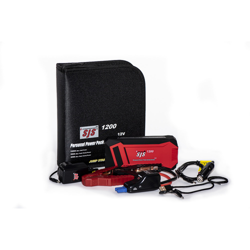 SJS SJS1200 PERSONAL POWER PACK JUMP STARTER CHARGER 12V LITHIUM POWER 1200 AMP