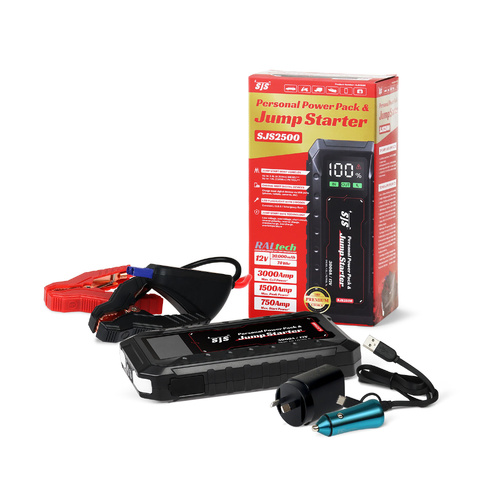 SJS SJS2500 Personal Power Pack & Jump Starter 12 Volt 3000 Amp