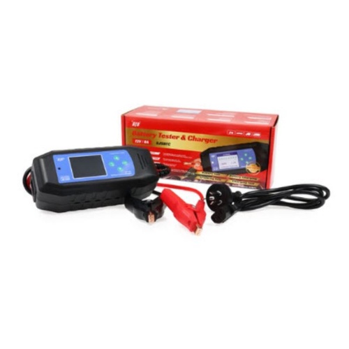 SJS SJSBTC Digital Battery Tester & Charger 12 Volt 8 Amp W/ Colour LCD Display