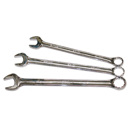 SP Tools SP10020 3PC Large Metric Jumbo Combination Wrench Spanner Set