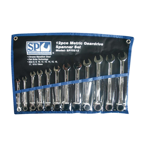 SP TOOLS 12PC METRIC 0° OFFSET GEARDRIVE SPANNER SET ( SP10212 )