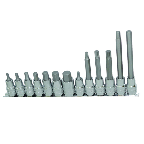 SP TOOLS SOCKET RAIL SET - 13PC 1/2"DR - INHEX/SPLINE METRIC ( SP20566 )