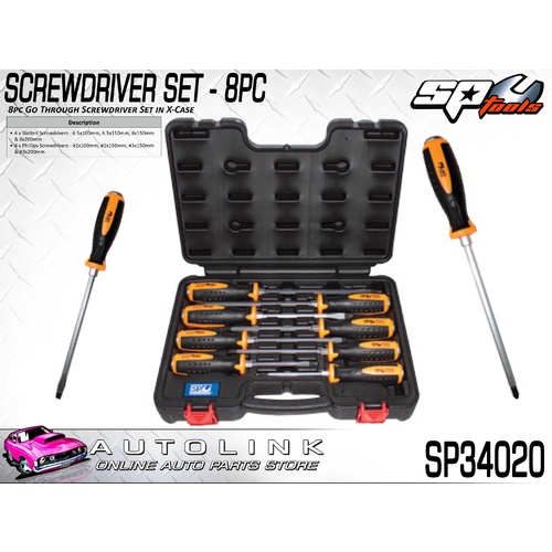 SP TOOLS ELECTRICAL SCREWDRIVER SET - 8PC IN X-CASE ( SP34042 )