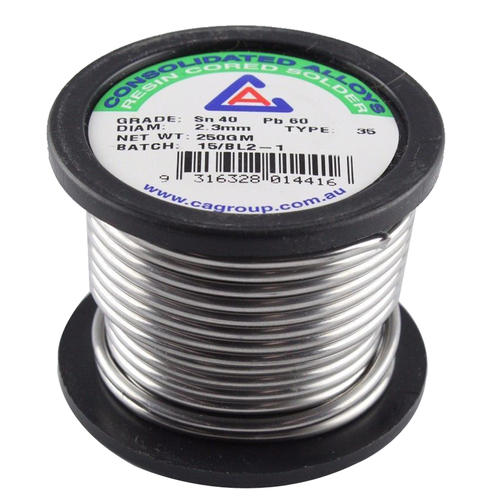 Resin Core Solder Roll 2.3mm Dia 40% Tin 60% Lead - 250g SRC250-2.3