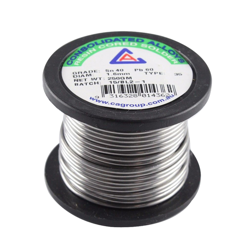 Resin Core Solder Roll SRC250 1.6mm Dia 40% Tin 60% Lead - 250g