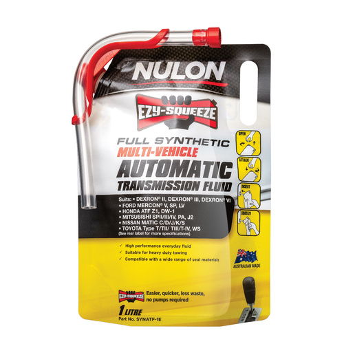 NULON SYNATF-1E FULL SYNTHETIC EZY SQUEEZE AUTOMATIC TRANSMISSION FLUID OIL 1L