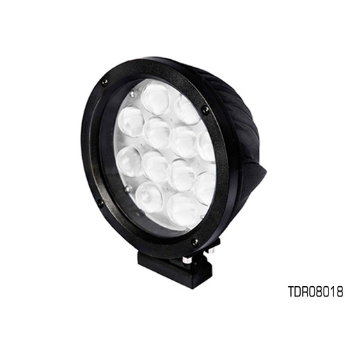 THUNDER 12 LED ROUND SPOT BEAM DRIVING LIGHT 12-24V 8,400 LUMENS TDR08018 x1
