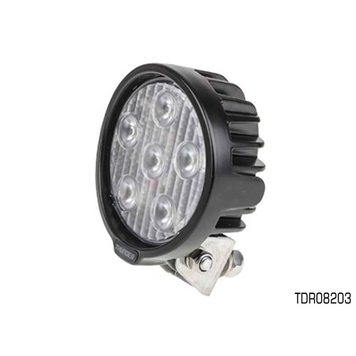 THUNDER MULTI VOLT 6 LED ROUND WORK LIGHT WITH BRACKET - ALLOY BODY TDR08203 