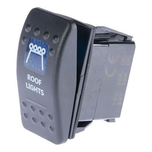 THUNDER TDR11010 ROOF LIGHTS SWITCH ROCKER 20AMP @ 12V MOUNT 21mm x 37mm