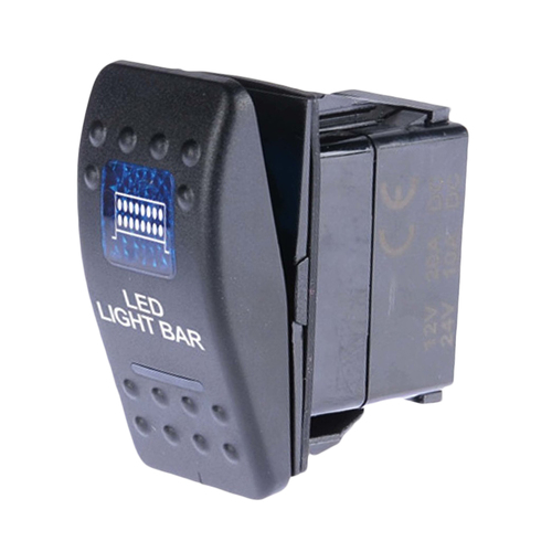 THUNDER LED LIGHT BAR (ROCKER) SWITCH 20AMP @ 12V MOUNT: 21mm x 37mm TDR11021
