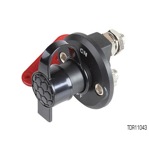 THUNDER BATTERY MASTER ISOLATION SWITCH 12 OR 24 VOLT WITH RUBBER BOOT TDR11043 