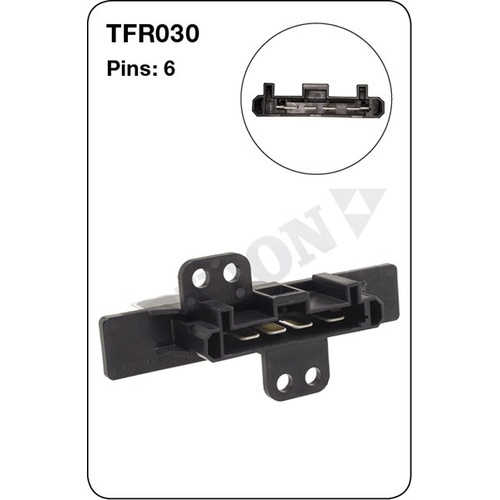 Tridon TFR030 Heater Fan Resistor 6 Pin for Subaru Impreza Models Check App Below