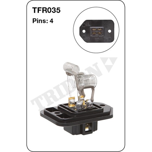 Tridon TFR035 Heater Fan Resistor 4 Pin for Toyota 4 Runner & HiLux Models