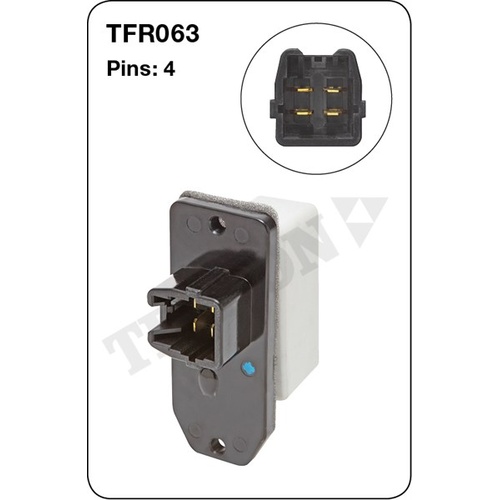 Tridon TFR063 Heater Fan Resistor 4 Pin for Toyota Corolla AE101 AE102 AE112