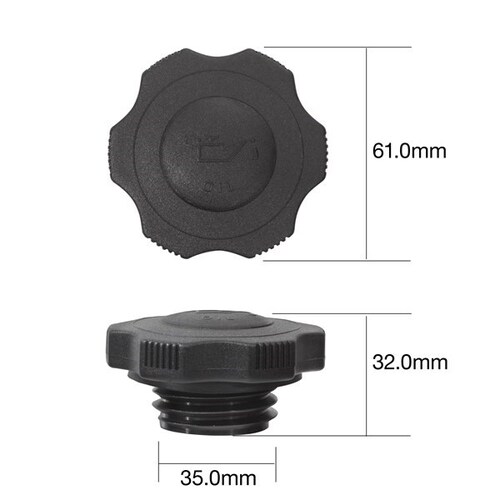 Tridon TOC513 Oil Filler Cap M35 x 4 Plastic Screw Course Thread