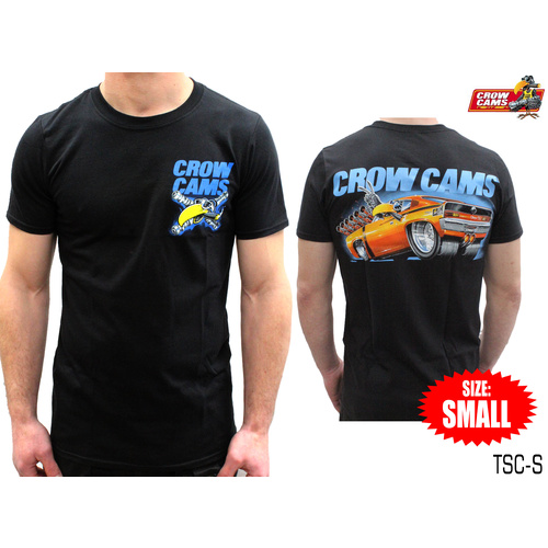 CROW CAMS BLACK T-SHIRT CHRYSLER CHARGER ARTWORK ON BACK SIZE: SMALL TSC-S