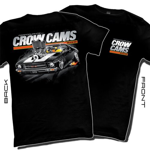Crow Cams TSHQ-M Holden HQ Two Door Monaro Black T Shirt - Medium