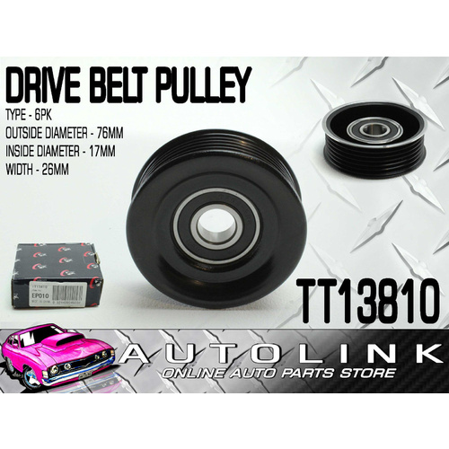 Drive Belt Pulley Grooved 76mm OD for Mazda 2 1.5L 4CYL TT13810
