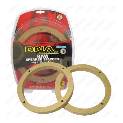 DNA WAS106 6" Round Raw MDF Wood Speaker Spacers 16mm High - Pair
