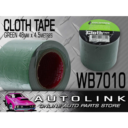 Cloth Race Tape 48mm x 4.5 Metres Roll Green 100 Mile Gaffer Tape WB7010