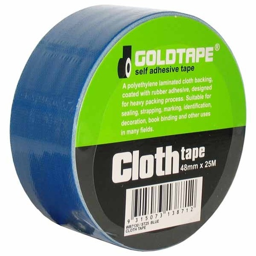 Cloth / Race Tape 48mm x 25 Metre Roll Blue 100 Mile / Gaffer Tape WB7130